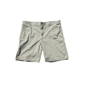 Wrangler Men's Khaki Outdoor Shorts 48x9 Flat Front Stretch Hiking Casual Preppy